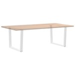 vidaXL Pieds de table à manger en forme de V  2 pièces  blanc  100 x (72-73 3) cm  acier