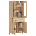 vidaXL Buffet haut Chêne sonoma 69 5x34x180 cm Bois d'ingénierie