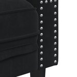 vidaXL Ensemble de canapé Chesterfield et traversins 3Pièces noir velours