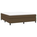 vidaXL Cadre de lit marron foncé 180x200 cm tissu