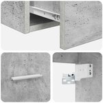 vidaXL Vanité de lavabo mural Gris béton 49 5 x 41 x 63 cm