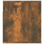 vidaXL Table de chevet murale Chêne fumé 50x36x40 cm