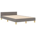 vidaXL Cadre de lit avec tête de lit Taupe 120 x 190 cm tissu