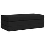 vidaXL Canapé-lit pliable 140 x 67 x 45 cm Noir