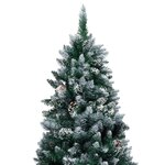 vidaXL Sapin de Noël avec pommes de pin et neige blanche 150 cm