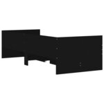 vidaXL Cadre de lit avec tiroirs noir 75x190 cm