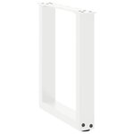 vidaXL Pieds de table basse en U 2 pièces Blanc 28 x (42-43) cm Acier