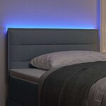 vidaXL Tête de lit LED avec tête de lit Gris clair 90 cm Polyester