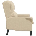 vidaXL fauteuil Crème 76 x 94 x 102 cm Microfibre