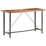 vidaXL Table de bar 180x70x107 cm Bois de récupération solide
