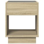 vidaXL Table basse avec LED infini chêne sonoma 40x40x50 cm