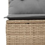 vidaXL Salon de jardin et coussins 13 Pièces mélange beige résine tressée