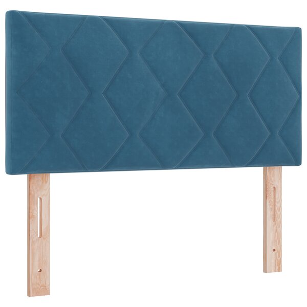 vidaXL Tête de lit Design Blocs de Diamant Bleue Foncée 90 cm Velours
