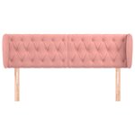 vidaXL Tête de lit avec oreilles Rose 163x23x78/88 cm Velours