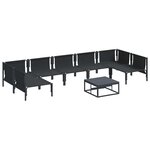 vidaXL Ensemble de canapé de jardin 8 Pièces Anthracite Acier