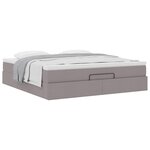 VidaXL Cadre de lit ottoman avec matelas taupe 160x200 cm tissu