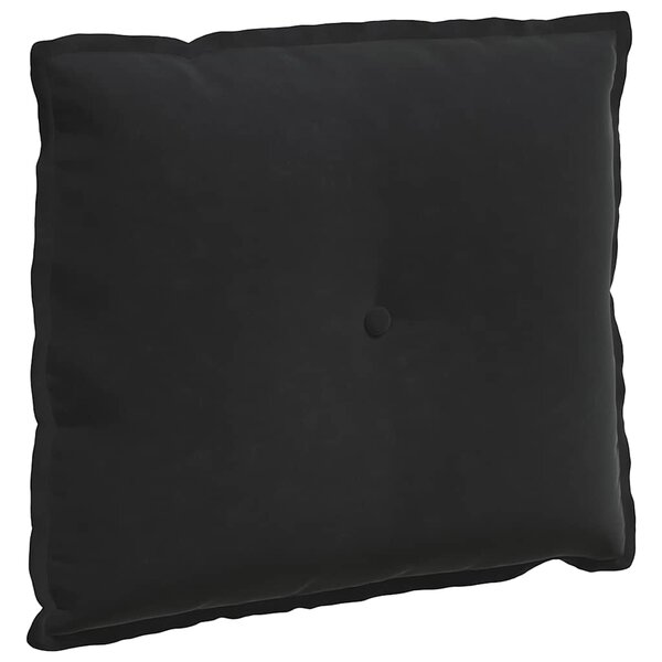 vidaXL Coussin de Dos Noir 60 x 50 cm Tissu en velours côtelé