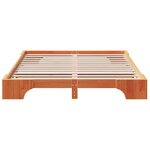 vidaXL Cadre de lit Brun cire 150 x 200 cm Pin massif