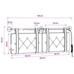 vidaXL Tête de lit suspendue Avec lumière LED Blanc Simili cuir