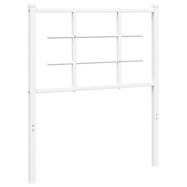 vidaXL Tête de lit métal blanc 75 cm