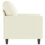 vidaXL Fauteuil Crème 60 cm Velours
