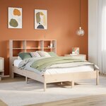 vidaXL Lit bibliothèque sans matelas 140x200 cm bois massif de pin