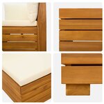 vidaXL Ensemble de canapés d'extérieur avec coussin 4 Pièce Marron