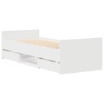 vidaXL Cadre de lit sans matelas blanc 100x200 cm
