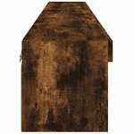 vidaXL Meubles TV avec lumières LED 2 Pièces chêne fumé 80x30x30 cm