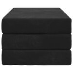 vidaXL Canapé-lit pliable 100 x 67 x 45 cm Noir