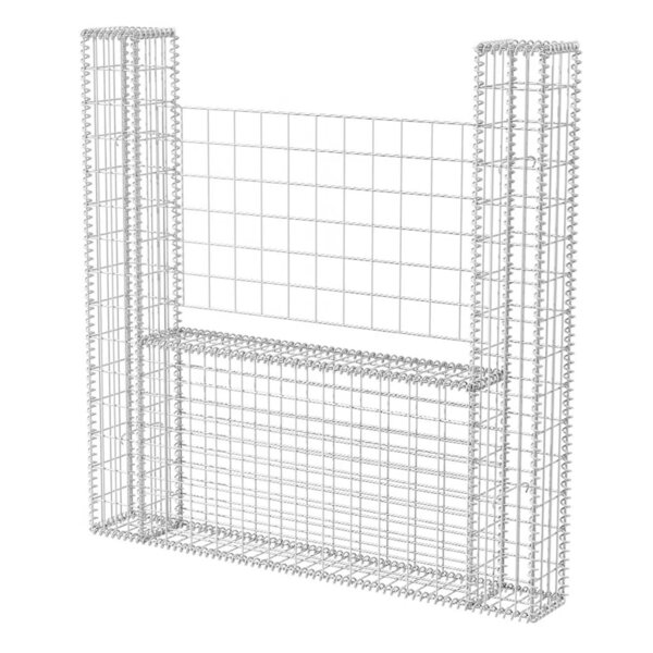 vidaXL Panier de gabion en forme de U Acier galvanisé 160x20x150 cm