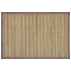 vidaXL Napperons 6 Pièces Bambou 30 x 45 cm Marron