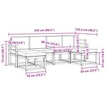 vidaXL Ensemble de canapés d'extérieur 6 pc Naturel et Anthracite