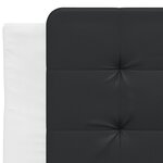 vidaXL Cadre de lit avec tête de lit blanc et noir 90x200cm similicuir