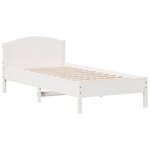 vidaXL Lit bibliothèque sans matelas blanc 100x200 cm bois pin massif