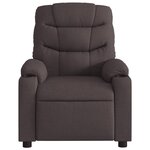 vidaXL Fauteuil de massage inclinable électrique Marron foncé Tissu