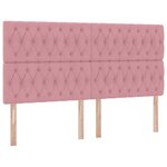 vidaXL Lit de Rangement avec matelas Rose 200 x 200 cm Velours
