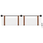 vidaXL Tête de lit suspendue Avec lumière LED Blanc PU antique