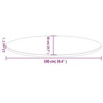 vidaXL Dessus de table blanc 100x50x2 5 cm bois de pin massif ovale