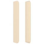 vidaXL Tête de lit avec oreilles Crème 183x16x118/128 cm Tissu