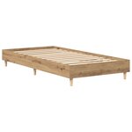 vidaXL Cadre de lit Chêne artisanal 80 x 200 cm Bois d'ingénierie