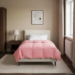vidaXL Duvet d'été simple Matelassé Rose 135 x 200 cm Microfibre