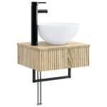 vidaXL Basin de lavage mural Chêne Sonoma 40 x 35 x 39 cm