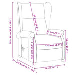 vidaXL Fauteuil inclinable Noir Tissu