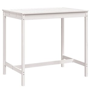 vidaXL Table de jardin blanc 121x82 5x110 cm bois massif de pin