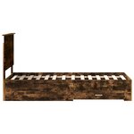 vidaXL Cadre de lit Chêne Fumé et Argent 75 x 190 cm Bois d'ingénierie