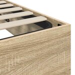 vidaXL Cadre de lit ottoman Chêne Sonoma 193 x 120 x 25 cm
