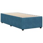 vidaXL Cadre de lit sans matelas bleu 90x200 cm velours