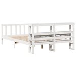 vidaXL Cadre de lit sans matelas blanc 150x200 cm bois de pin massif