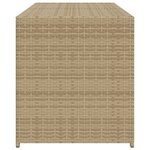 vidaXL Boîte de rangement de jardin mélange beige 283L résine tressée